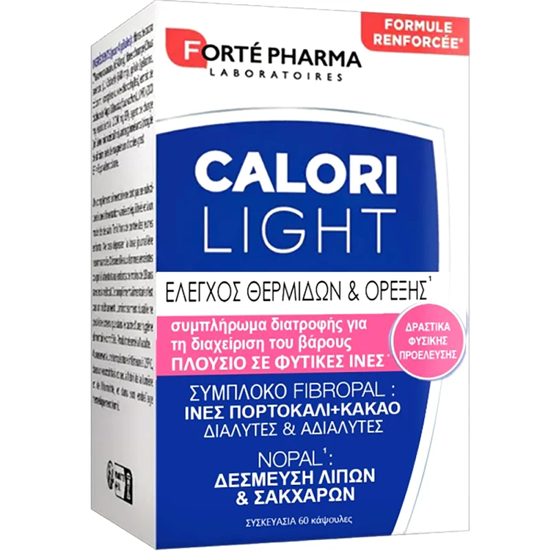 FORTE PHARMA Forte Pharma Calori Light Συμπλήρωμα Διατροφής Φυτικών Ινών για Έλεγχο της Όρεξης & Καλύτερη Διαχείριση του Βάρους 60caps