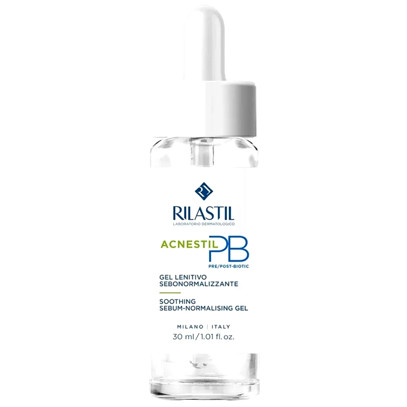 Rilastil Rilastil Acnestil PB Soothing Sebum-Normalising Face Gel Καταπραϋντικό Gel Προσώπου για την Εξισορρόπηση Σμήγματος με Πρεβιοτικά & Μεταβιοτικά 30ml