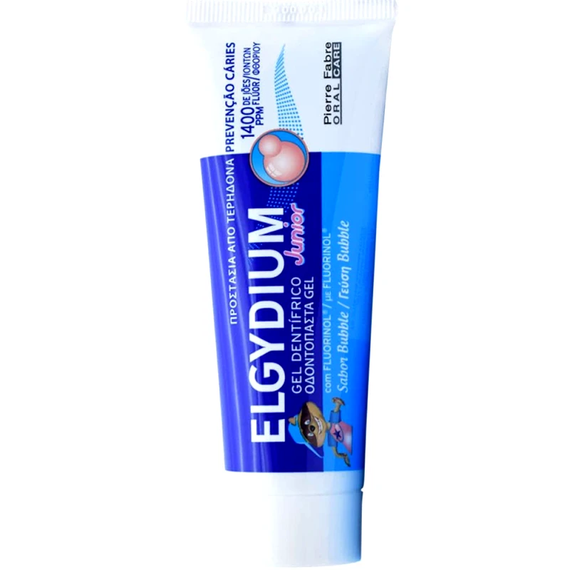 Pierre Fabre Oral Care Elgydium Junior Toothpaste Bubble Gum Οδοντόκρεμα Κατά της Τερηδόνας με Γεύση Τσιχλόφουσκα για Παιδιά από 7 Έως 12 Ετών 50ml