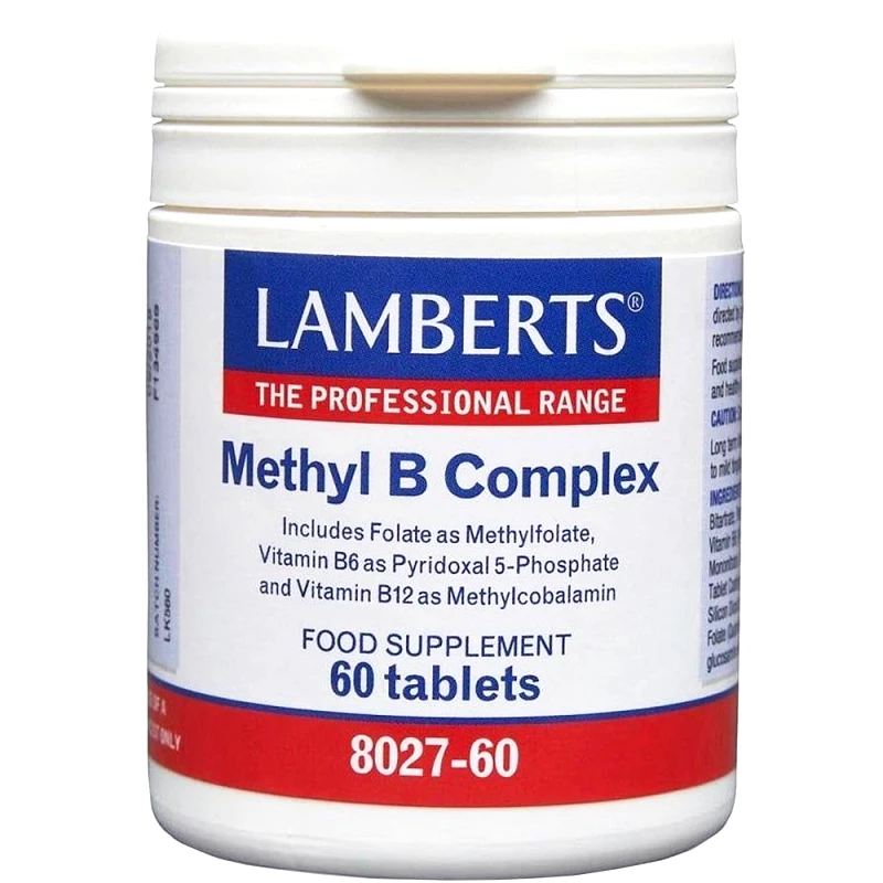 Lamberts Lamberts Methyl B Complex Συμπλήρωμα Διατροφής Φολικού Οξέως σε Φυσική Μορφή & Συμπλέγματος Βιταμινών Β για την Καλή Υγεία του Νευρικού Συστήματος & την Ενεργοποίηση του Μεταβολισμού 60tabs
