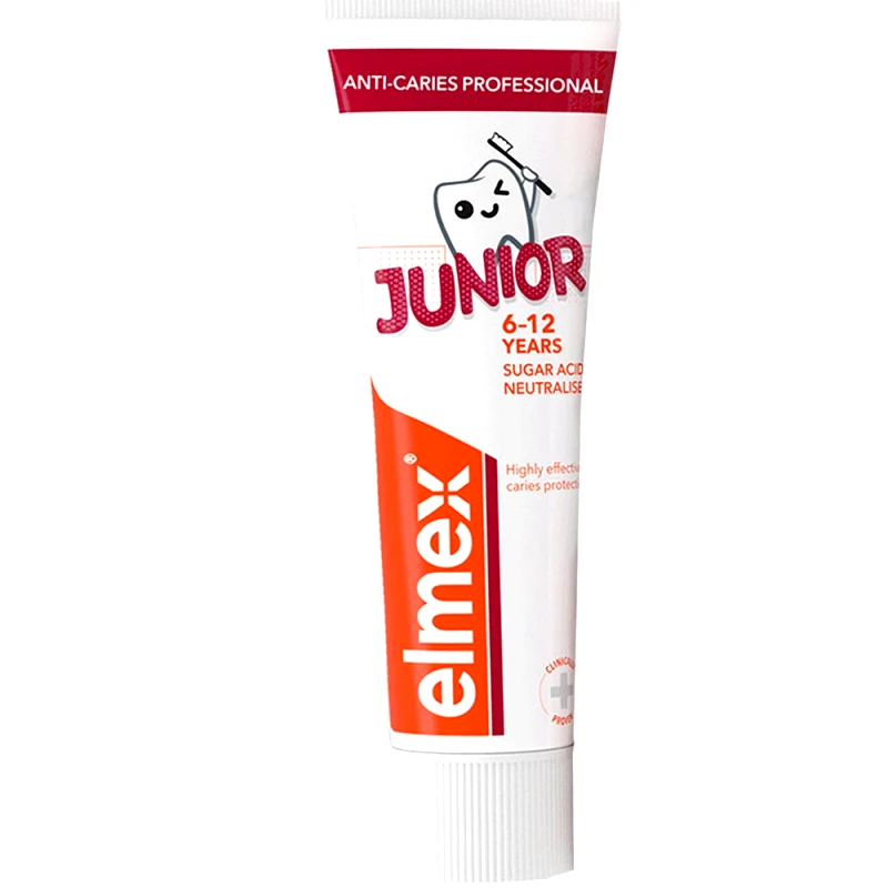 Elmex Elmex Anti Caries Professional Junior 6-12 Years Toothpaste Οδοντόκρεμα Ειδικά Σχεδιασμένη για Παιδιά 6 με 12 Ετών για Ενισχυμένη Προστασία από την Τερηδόνα Κατά την Περίοδο Αλλαγής των Δοντιών 75ml