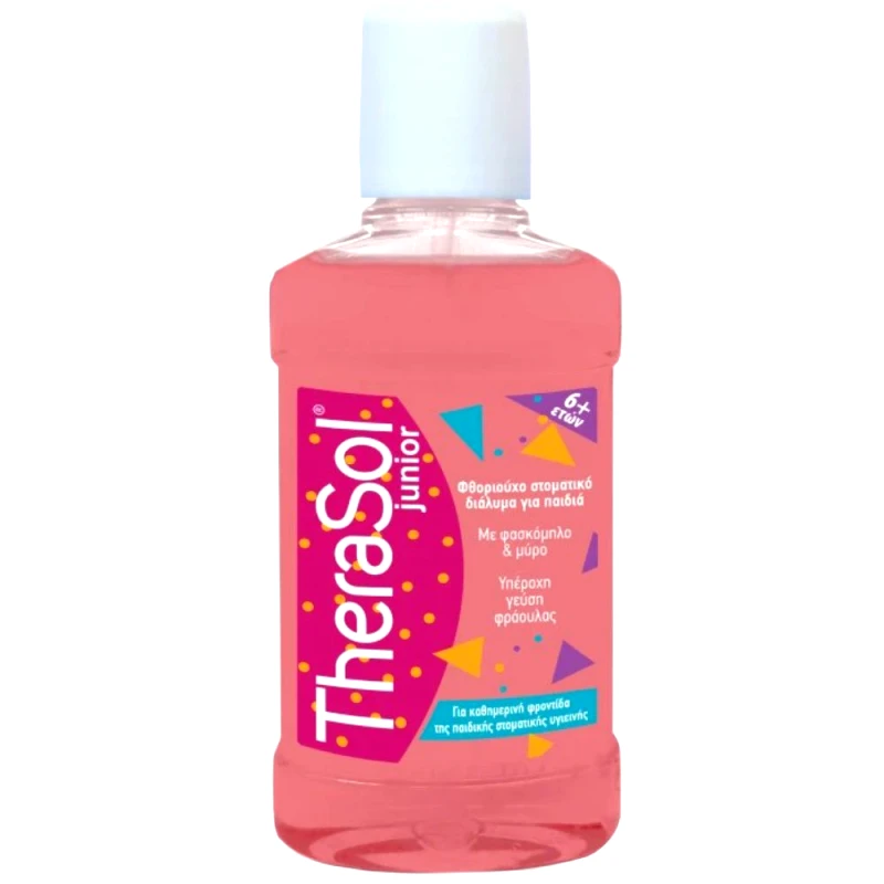 TheraSol TheraSol Junior Mouthwash Φθοριούχο Στοματικό Διάλυμα για Παιδιά με Γεύση Φράουλας 250ml