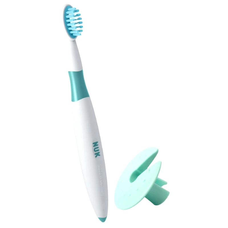 Nuk NUK Starter Toothbrush 12m+ Εκπαιδευτική Παιδική Οδοντόβουρτσα με Προστατευτικό Δακτύλιο 1 Τεμάχιο