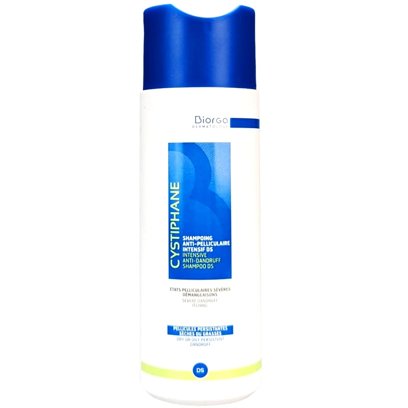 Bailleul Dermatologie Biorga Cystiphane Intensive Anti Dandruff DS Shampoo Σαμπουάν για την Αντιμετώπιση της Ξηρής & Λιπαρής Πιτυρίδας & της Φαγούρας 200ml