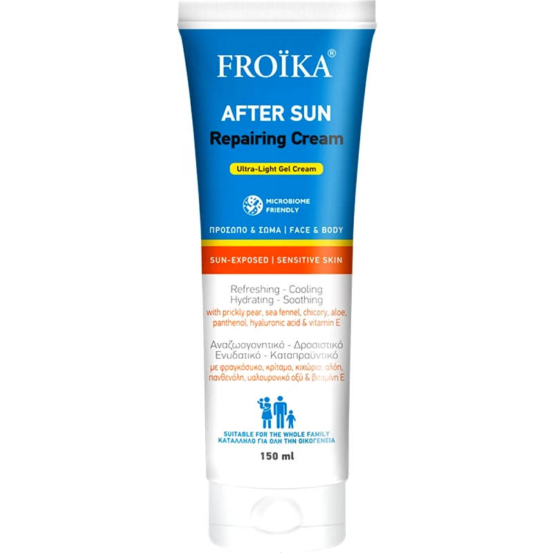 Froika Froika After Sun Repairing Ultra-Light Gel Cream Ενυδατική Κρέμα για Πρόσωπο & Σώμα για Μετά τον Ήλιο Κατάλληλο για Όλη την Οικογένεια 150ml