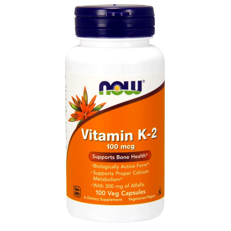 Now Foods Now Foods Vitamin K-2 100mcg Συμπλήρωμα Διατροφής για την Καλή Καρδιαγγειακή Υγεία & την Πήξη του Αίματος 100veg.caps