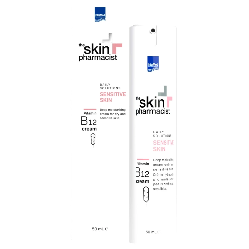 The Skin Pharmacist The Skin Pharmacist Sensitive Skin Vitamin B12 Cream Κρέμα Προσώπου Βαθιάς Ενυδάτωσης για Πολύ Ξηρό & Ευαίσθητο Δέρμα 50ml
