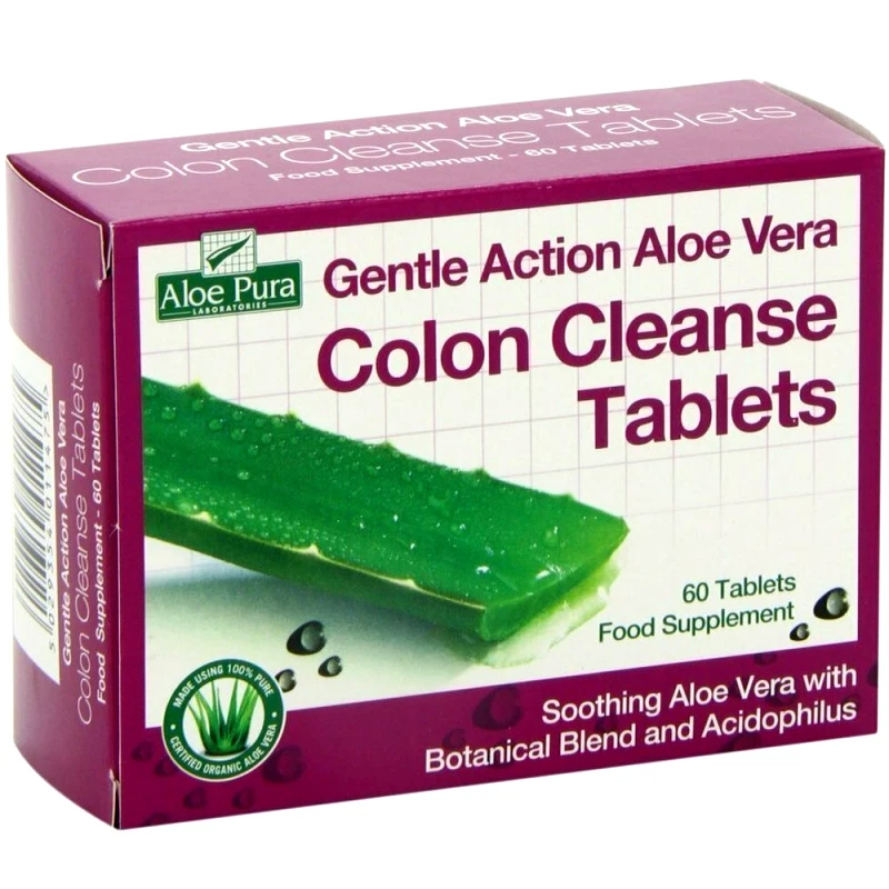 Optima Health & Nutrition Optima Gentle Action Aloe Vera Colon Cleanse Συμπλήρωμα Διατροφής για την Καλή Λειτουργία του Γαστρεντερικού Συστήματος 60tabs