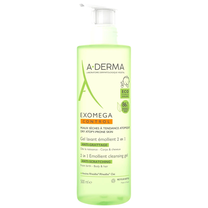 Nivea A-Derma Exomega Control 2in1 Anti-Scratching Μαλακτικό Τζελ Καθαρισμού 2 σε 1 κατά του Αισθήματος Κνησμού 500ml