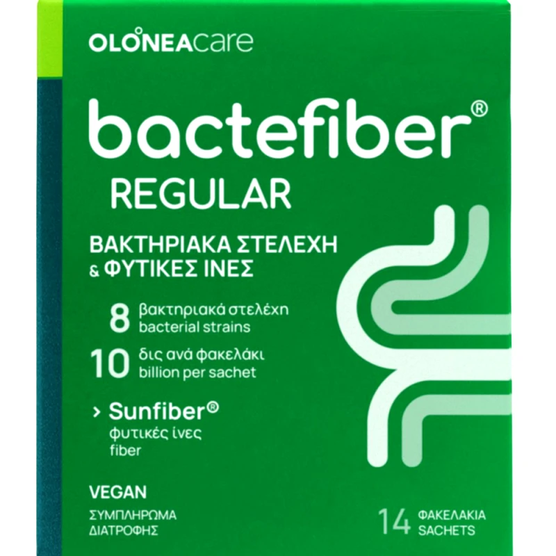 Olonea Olonea Bactefiber Regular Συμπλήρωμα Διατροφής με Φυτικές Ίνες για την Ανακούφιση από τη Δυσκοιλιότητα 14 Sachets