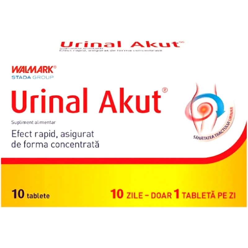 Walmark Walmark Urinal Akut Συμπλήρωμα Διατροφής Συμπυκνωμένου Εκχυλίσματος Κράνμπερι & Φυτικών Εκχυλισμάτων για Ταχεία & Ασφαλή Αντιμετώπιση των Βακτηριακών Λοιμώξεων του Ουροποιητικού 10tabs