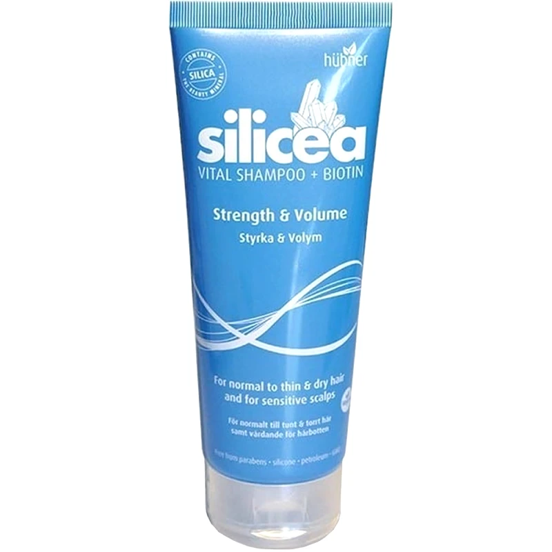 Hubner Hubner Silicea Vital + Biotin Strength & Volume Shampoo Σαμπουάν με Βιοτίνη για Υγιή Μαλλιά με Όγκο Χωρίς Σιλικόνη 200ml