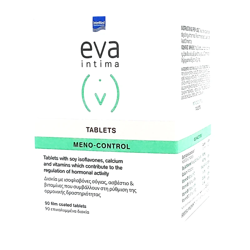 Eva Eva Intima Tablets Meno-Control Καθημερινό Συμπλήρωμα Διατροφής για τις Ανάγκες της Περι-εμμηνοπαυσιακής Περιόδου 90tabs