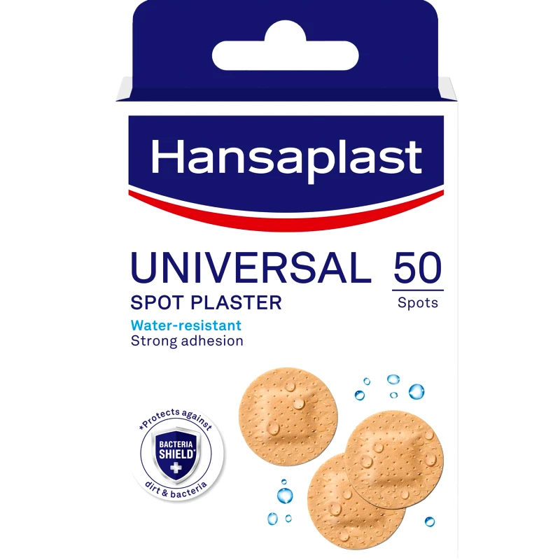 Hansaplast Hansaplast Universal Spot Plaster Ανθεκτικά στο Νερό Επιθέματα για την Κάλυψη & Προστασία Μικρών Πληγών 50 Τεμάχια