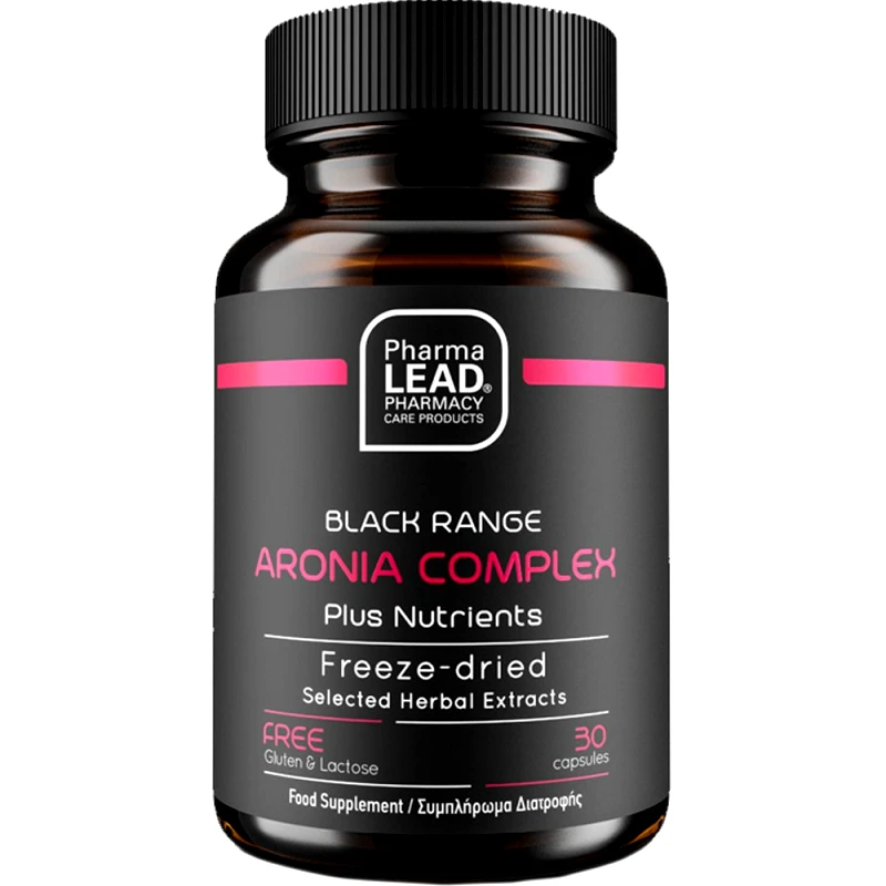 PharmaLead Pharmalead Black Range Aronia Complex Plus Nutrients Συμπλήρωμα Διατροφής με Ισχυρή Αντιοξειδωτική Δράση, Ενισχυμένη με Αρώνια 30caps