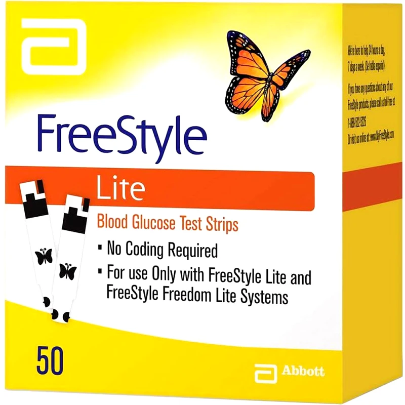 Abbott Abbott FreeStyle Lite Blood Glucoze Test Strips Ταινίες Μέτρησης Σακχάρου / Γλυκόζης Αίματος Συμβατές Μόνο με τη Συσκευή FreeStyle Freedom Lite 50 Τεμάχια