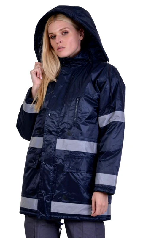 Τζάκετ Parka με ανακλαστικές ταινίες ERGOsafety 5301-060 Μπλε Σκούρο