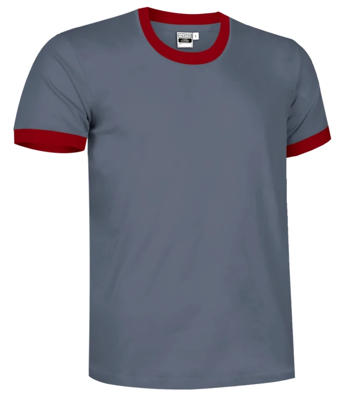 T-Shirt COMBI Valento CAVACOMGR Cement Grey-Lotto Red