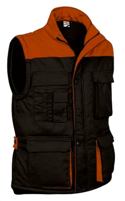 Μπουφάν Αμάνικο Valento THUNDER Black/Party Orange