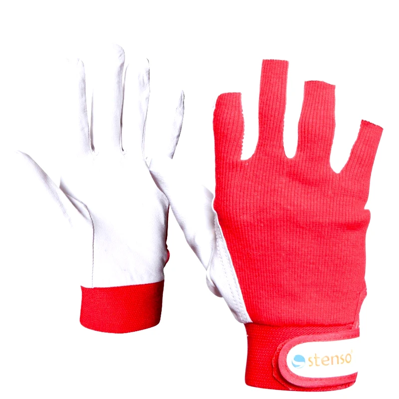 Γάντια από δέρμα και ύφασμα Card Gilt Stenso Red