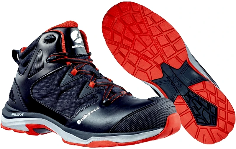 Albatros Μποτάκια Ασφαλείας Ultratrail Black Mid S3 415172 Albatros Black-Red