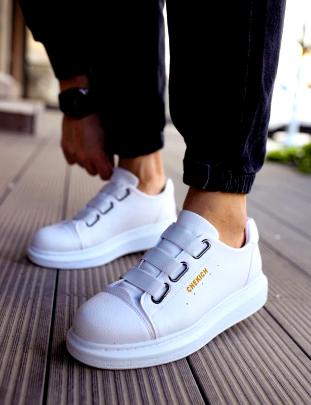 CHEKICH Ανδρικά λευκά Casual Sneakers δερματίνη CH253W