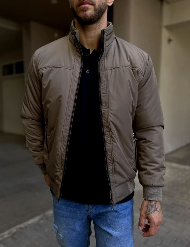 Hi Men Ανδρικό πούρο μπουφάν με γιακά και λάστιχο HM264044