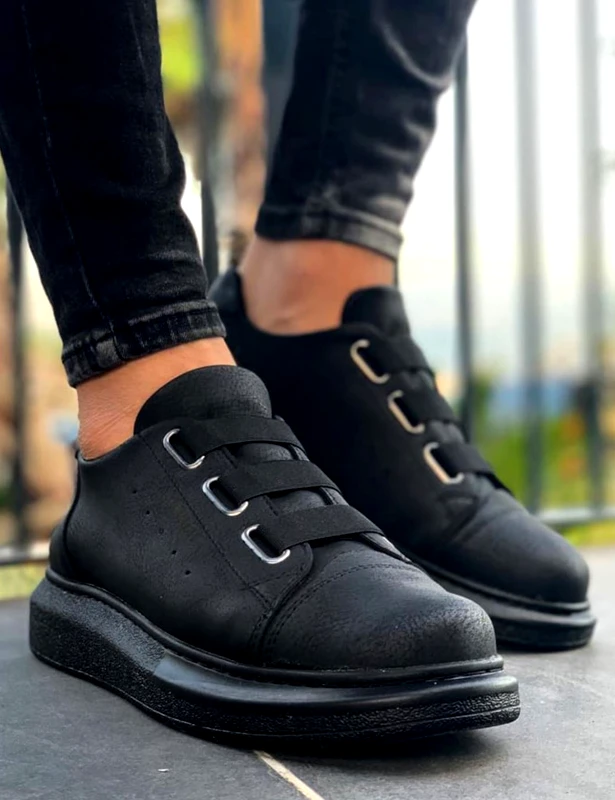 CHEKICH Ανδρικά μαύρα Casual Sneakers δερματίνη CH253S