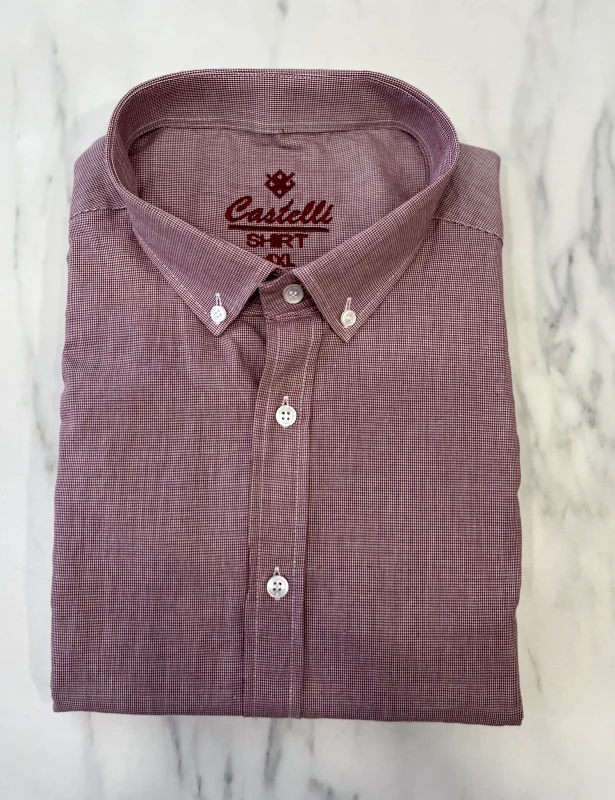 CASTELLI Ανδρικό κόκκινο πτι καρό πουκάμισο CA2520