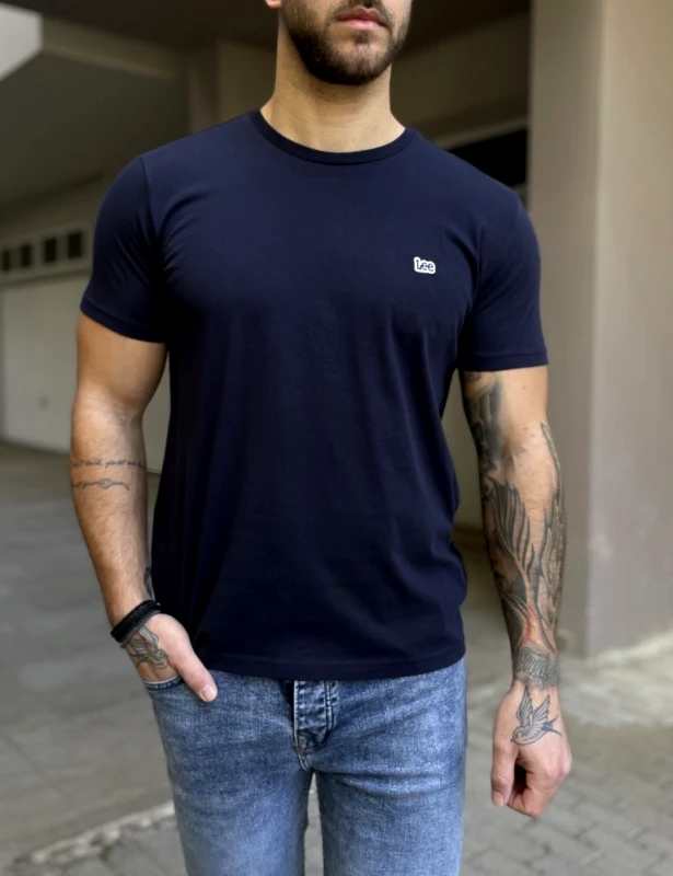 Lee Lee SS Pach Logo Tee ανδρικό μπλε μπλουζάκι L60UFQ35