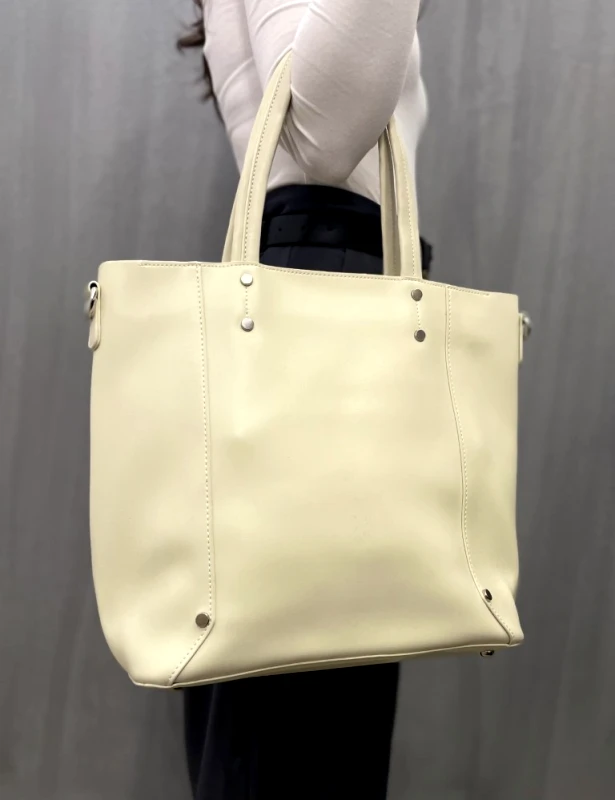 Huxley and Grace Γυναικεία μπεζ μονόχρωμη τσάντα ώμου CKAF99B