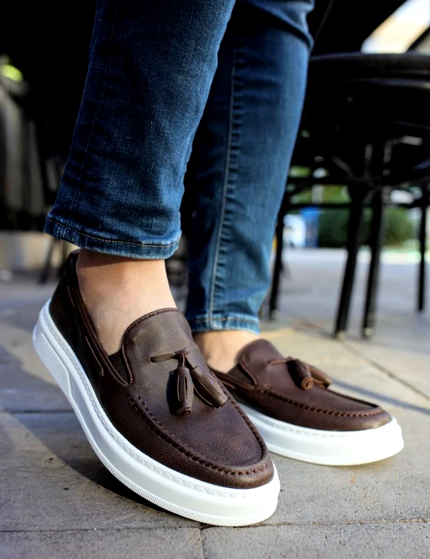 CHEKICH Ανδρικό καφέ casual παπούτσι δερματίνη CH127K