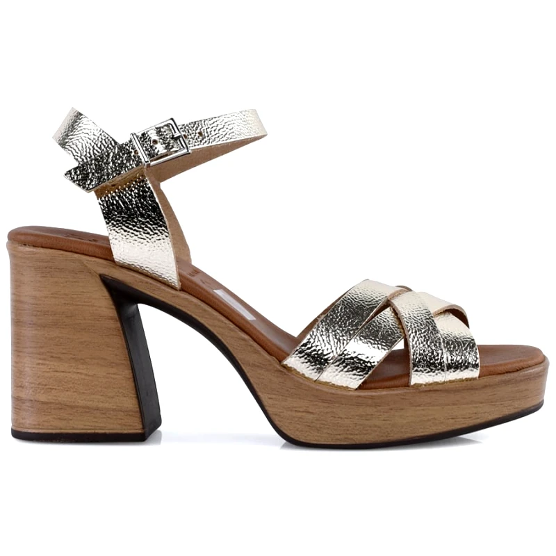 Oh my sandals Δερμάτινο χρυσό πέδιλο Oh my Sandals 5398