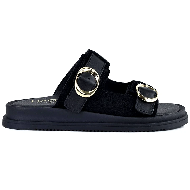 Harris Δερμάτινο μαύρο σανδάλι HARRIS 386-1189