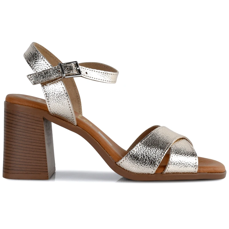 Oh my sandals Δερμάτινο χρυσό πέδιλο Oh my Sandals 5620