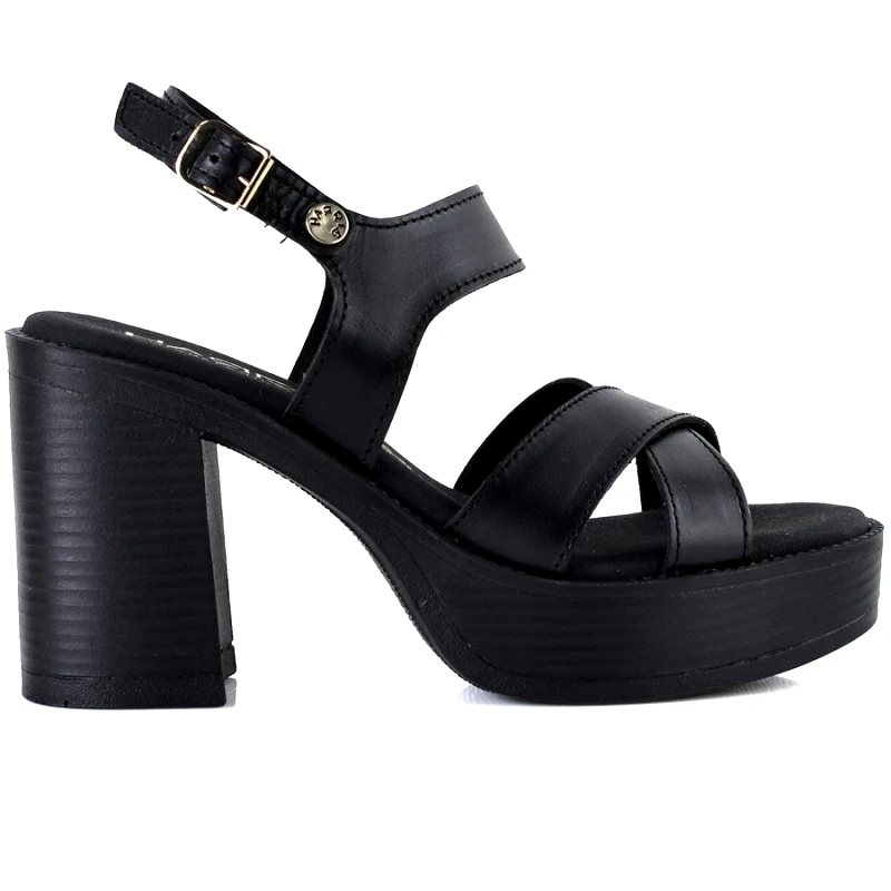 Harris Δερμάτινo μαύρο πέδιλο Harris 528-4305