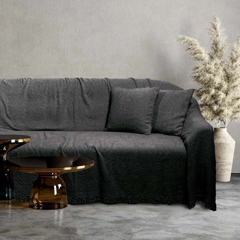 Das Home Διακοσμητικό Μαξιλάρι Polyester 40x40εκ. Throws 0237 Das Home (Ύφασμα: Polyester, Χρώμα: Γκρι) - Das Home - 533542420237