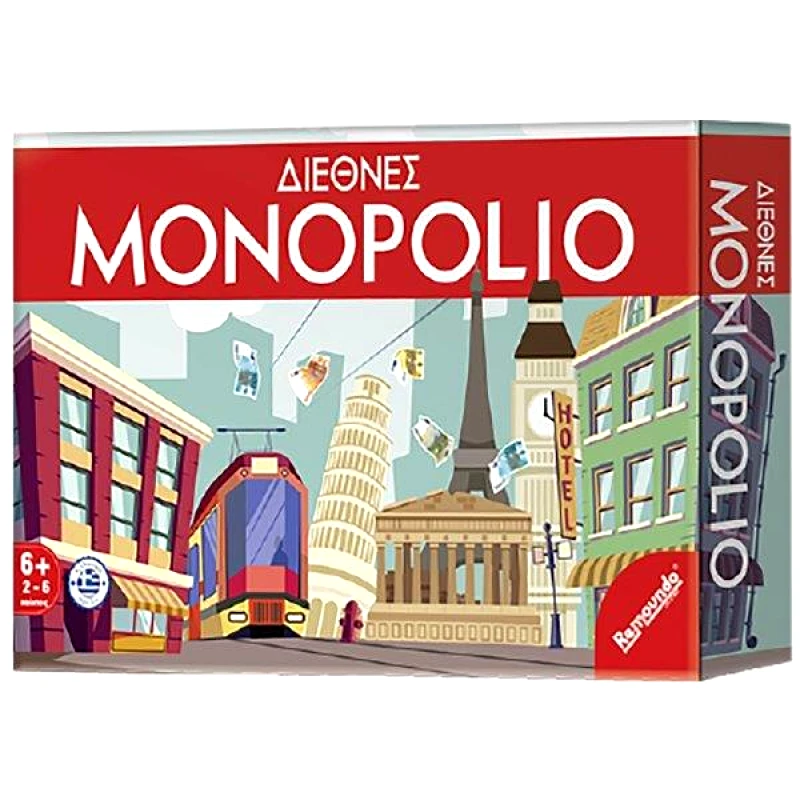 Remoundo Επιτραπέζιο Παιχνίδι Διεθνές Monopolio 39x26x5εκ. Remoundo 69-265 - Remoundo - 69-265