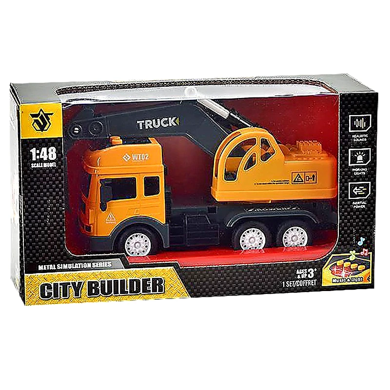 Toy Markt Εκσκαφέας Τριβής Die Cast Με Φως & Ήχο 27x15x10εκ. Toy Markt 70-2226 - Toy Markt - 70-2226