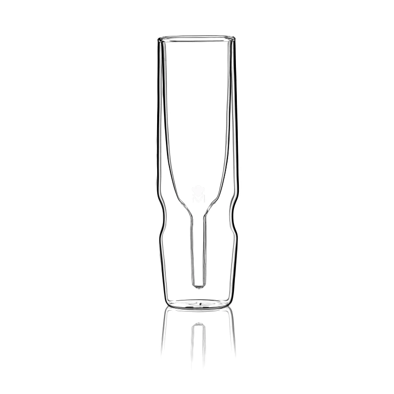 Bergner Ποτήρι Σαμπάνιας Σετ 2τμχ Γυάλινο Διάφανο Mixology Double Wall Bergner 190ml BGMP020205 (Υλικό: Γυαλί, Χρώμα: Διάφανο , Μέγεθος: Σωλήνας) - Bergner - BGMP020205