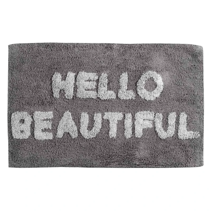 Das Home Ταπέτο Μπάνιου Βαμβακερό 50x80εκ. Bathmats 0672 Γκρι Das Home (Ύφασμα: Βαμβάκι 100%, Χρώμα: Γκρι) - Das Home - 420750800672