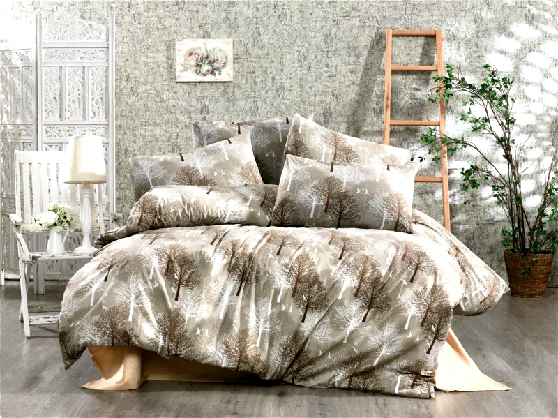 DimCol Παπλωματοθήκη Polycotton Μονή 160x240εκ. Forest 311 Beige Dimcol (Χρώμα: Μπεζ, Ύφασμα: 70% Βαμβάκι-30% Polyester, Μέγεθος: Μονά) - DimCol - 33310823020
