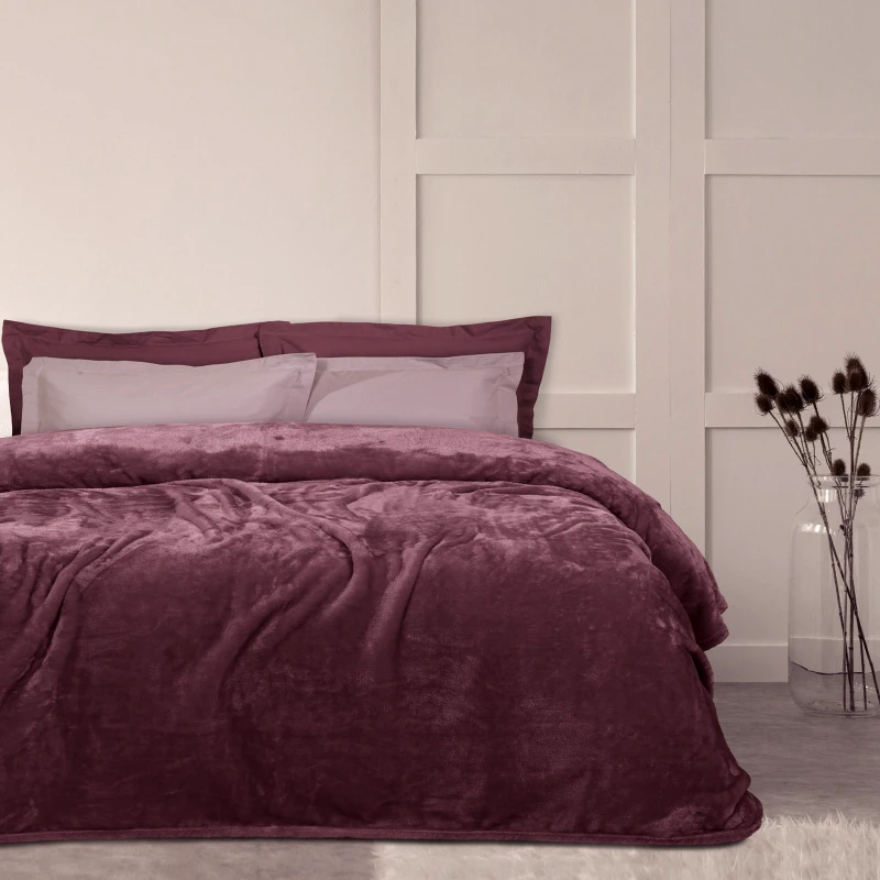 Das Home Κουβέρτα Βελουτέ Μονόχρωμη Μονή 160x220εκ. Blankets 1347 Ροδί Das Home (Ύφασμα: Polyester, Χρώμα: Ροδί, Μέγεθος: Μονά) - Das Home - 420577711347