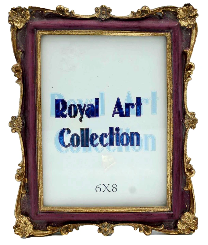 Royal Art Collection Κορνίζα Αντικέ Πολυεστερική Σάπιο Μήλο-Χρυσή Royal Art 15x20εκ. YUA2/57/68BG (Χρώμα: Σάπιο Μήλο , Υλικό: Πολυεστερικό) - Royal Art Collection - YUA2/57/68BG