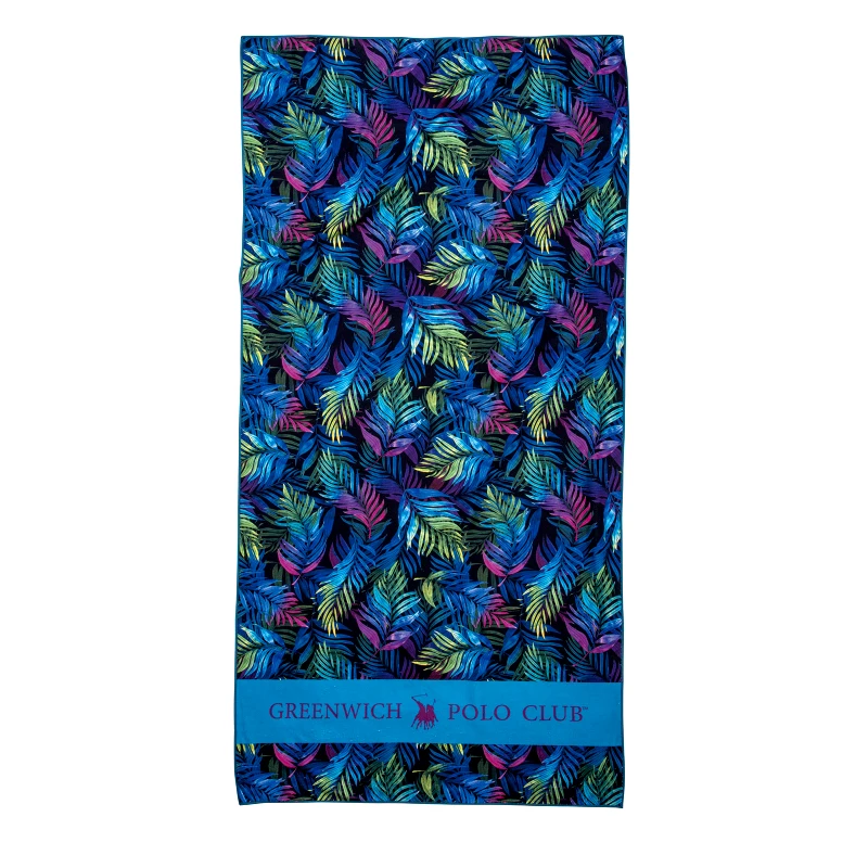 Greenwich Polo Club Πετσέτα Θαλάσσης Microfiber 80x170εκ. Essential 3801 Μπλε-Πράσινη-Φούξια Greenwich Polo Club (Ύφασμα: Microfiber, Χρώμα: Μπλε) - Greenwich Polo Club - 267801703801