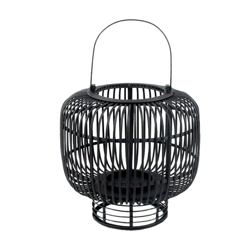 Art Et Lumiere Φανάρι Bamboo Μαύρο Art Et Lumiere Φ36x42εκ. 14882 (Υλικό: Bamboo, Χρώμα: Μαύρο) - Art Et Lumiere - lumiere_14882