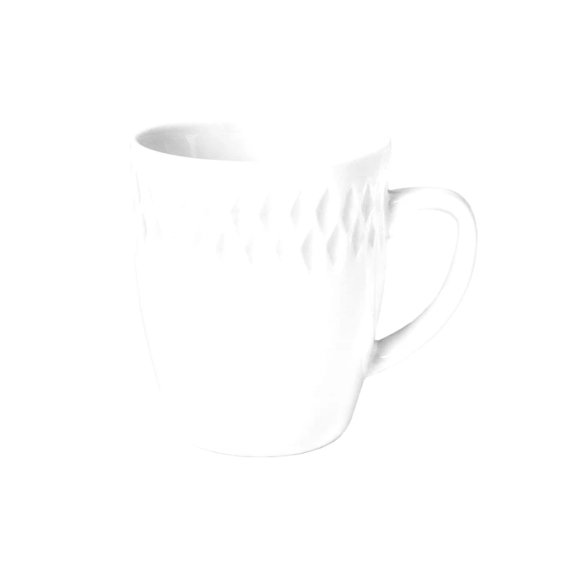 Oriana Ferelli Κούπα Πορσελάνης White PW43 Diamante Oriana Ferelli 340ml PRPW430013 (Σετ 2 Τεμάχια) (Υλικό: Πορσελάνη, Χρώμα: Λευκό) - Oriana Ferelli - PRPW430013