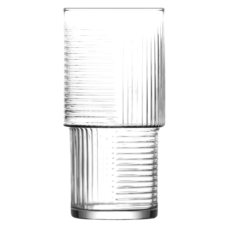 LAV Ποτήρι Σετ 6τμχ Γυάλινο Διάφανο Helen LAV 400ml LVHLN37640F (Υλικό: Γυαλί, Χρώμα: Διάφανο , Μέγεθος: Σωλήνας) - LAV - LVHLN37640F