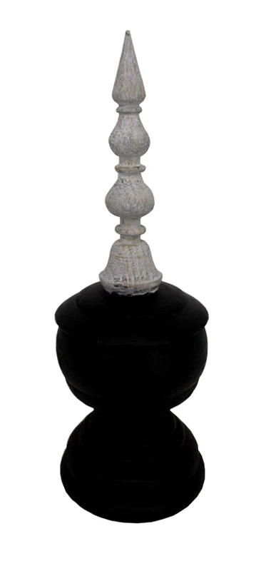 PAPADIMITRIOU INTERIOR PAPSHOP Διακοσμητικό Ξύλινο PAPSHOP 15x15x41εκ. FO07 (Υλικό: Ξύλο, Χρώμα: Μαύρο) - PAPADIMITRIOU INTERIOR PAPSHOP - FO07