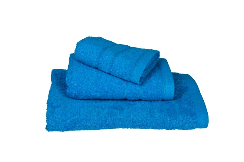 KOMVOS HOME Σετ Πετσέτες 3τμχ Βαμβακερές Turquoise 7111811-1 (Ύφασμα: Βαμβάκι 100%, Χρώμα: Τυρκουάζ, Μέγεθος: Σετ) - KOMVOS HOME - 7111811-1